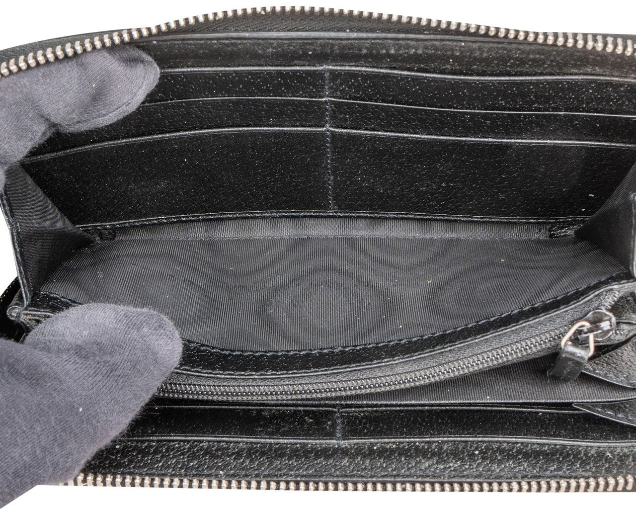 Gucci Monogram GG Off The Grid Zip Around Wallet Zwart