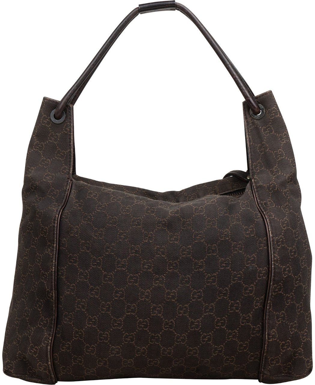 Gucci Monogram GG Canvas Hobo Shoulder Bag Bruin
