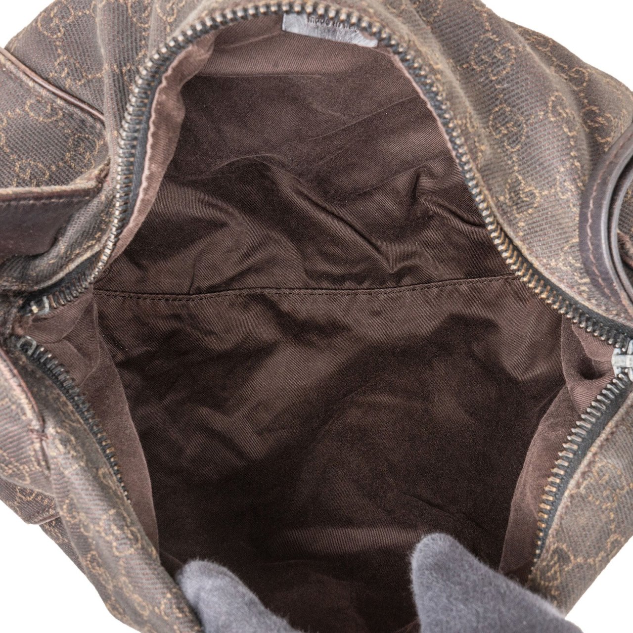 Gucci Monogram GG Canvas Hobo Shoulder Bag Bruin