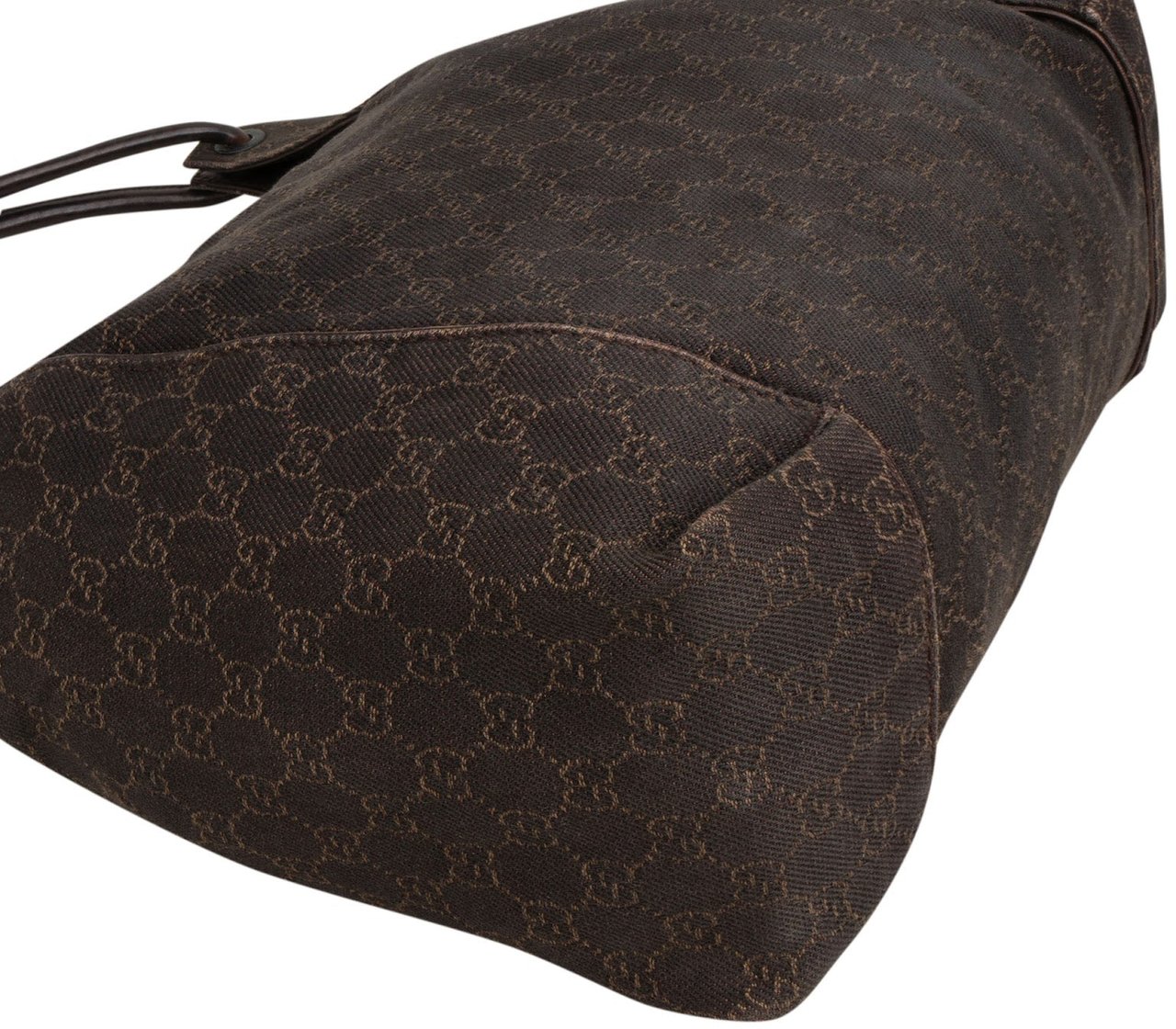 Gucci Monogram GG Canvas Hobo Shoulder Bag Bruin