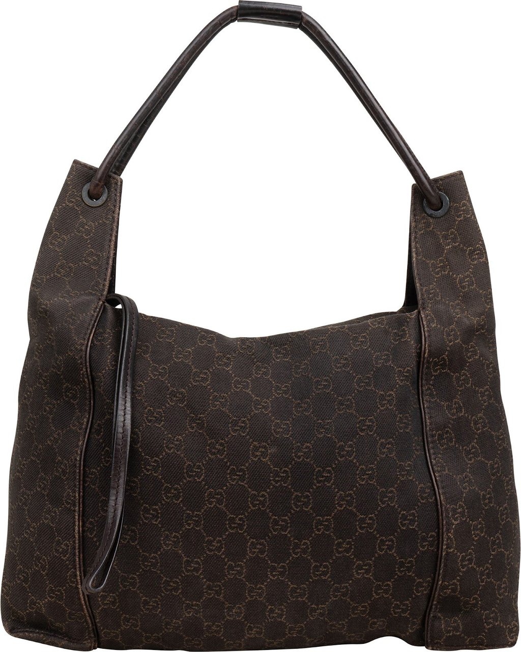 Gucci Monogram GG Canvas Hobo Shoulder Bag Bruin