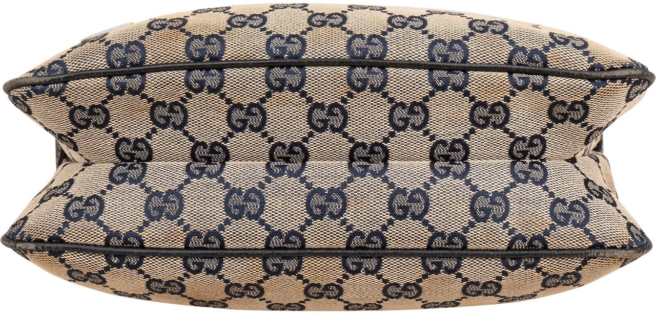 Gucci Monogram GG Canvas Pochette Shoulder Bag Donkergrijs