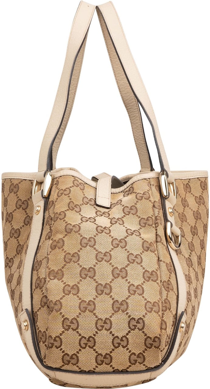 Gucci Monogram GG Canvas Abbey D-Ring Hobo Shoulder Bag Beige