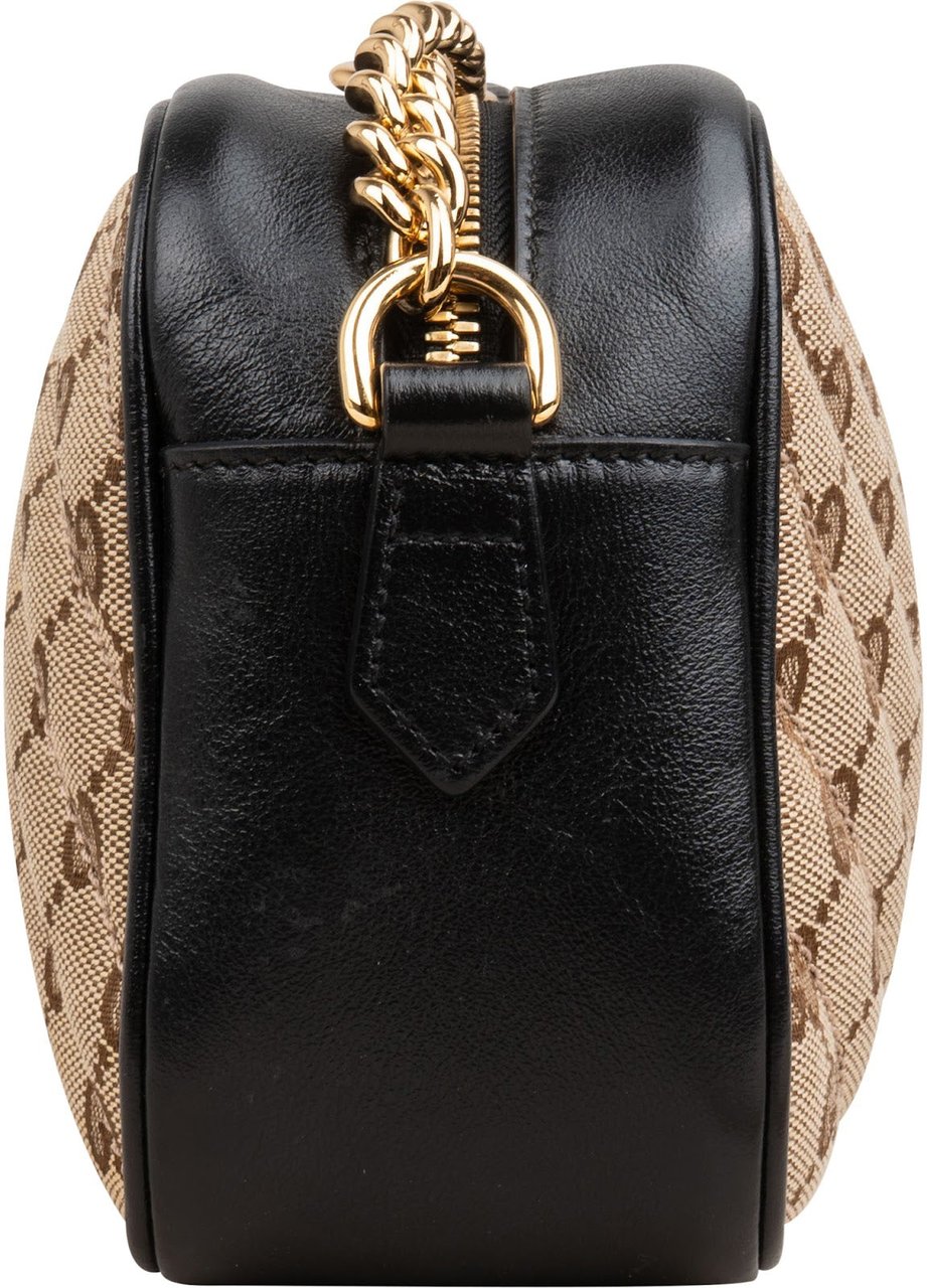 Gucci Monogram GG Canvas Marmont Medium Camera Crossbody Bag Beige