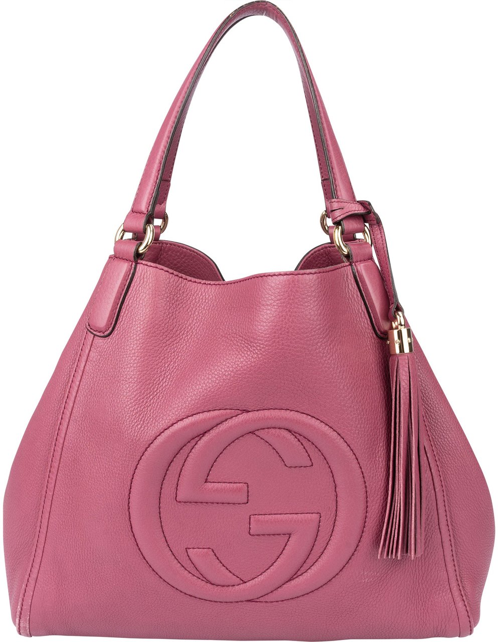 Gucci Gucci Pink Leather GG Soho Handbag Roze