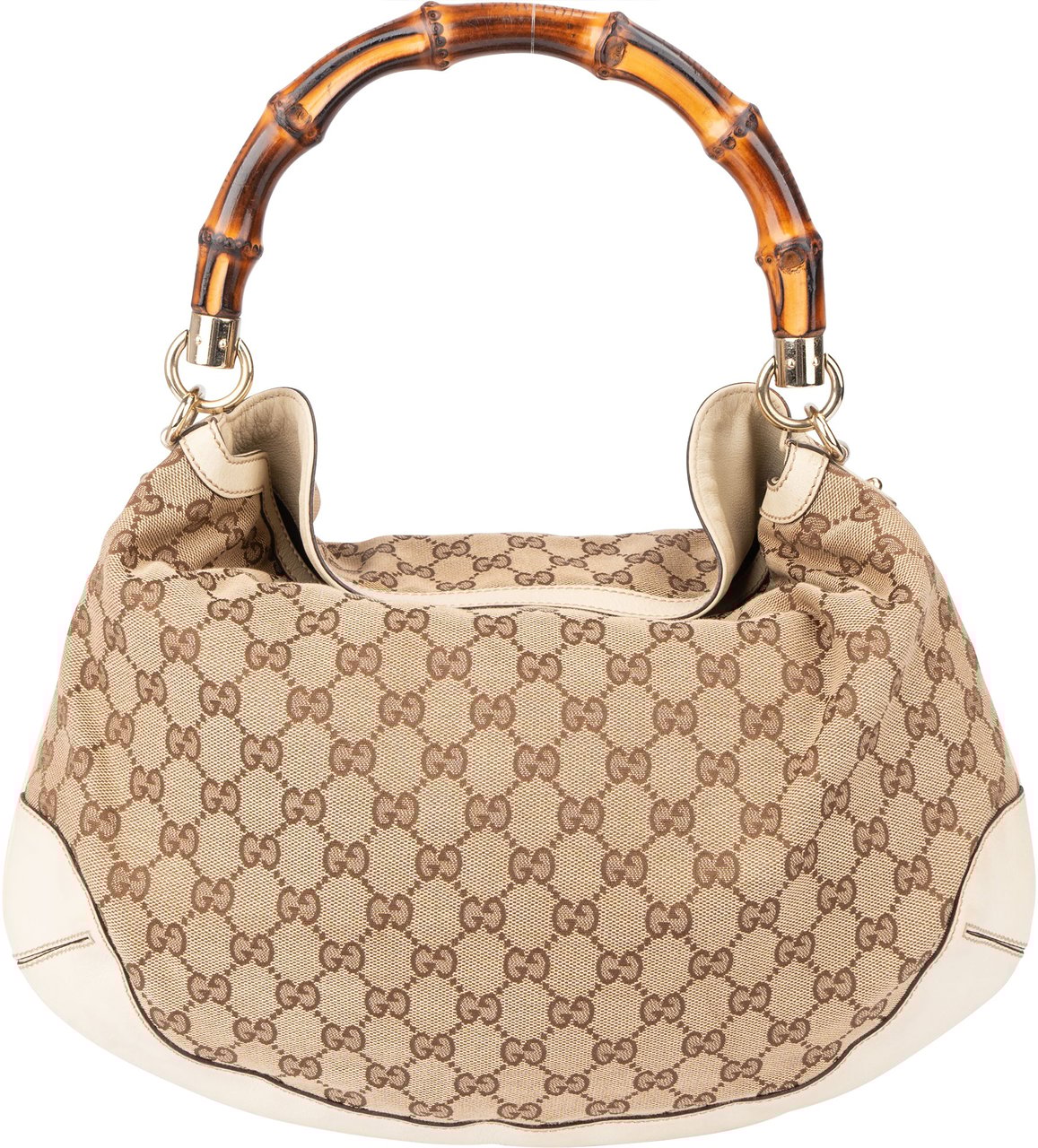 Gucci Gucci GG Monogram Bamboo Handbag Bruin