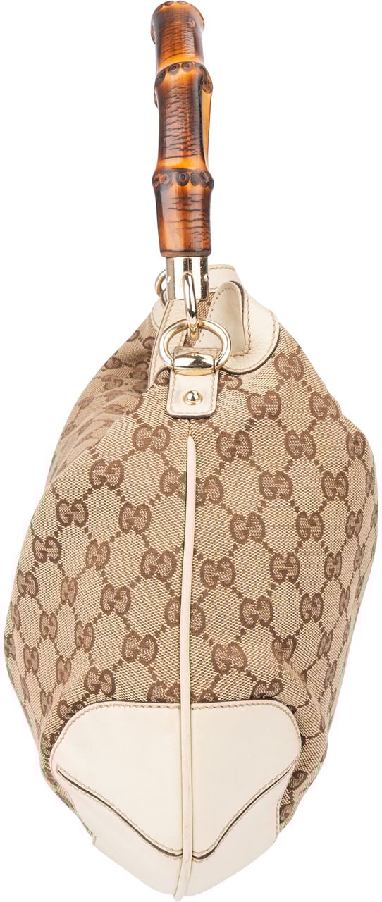 Gucci Gucci GG Monogram Bamboo Handbag Bruin