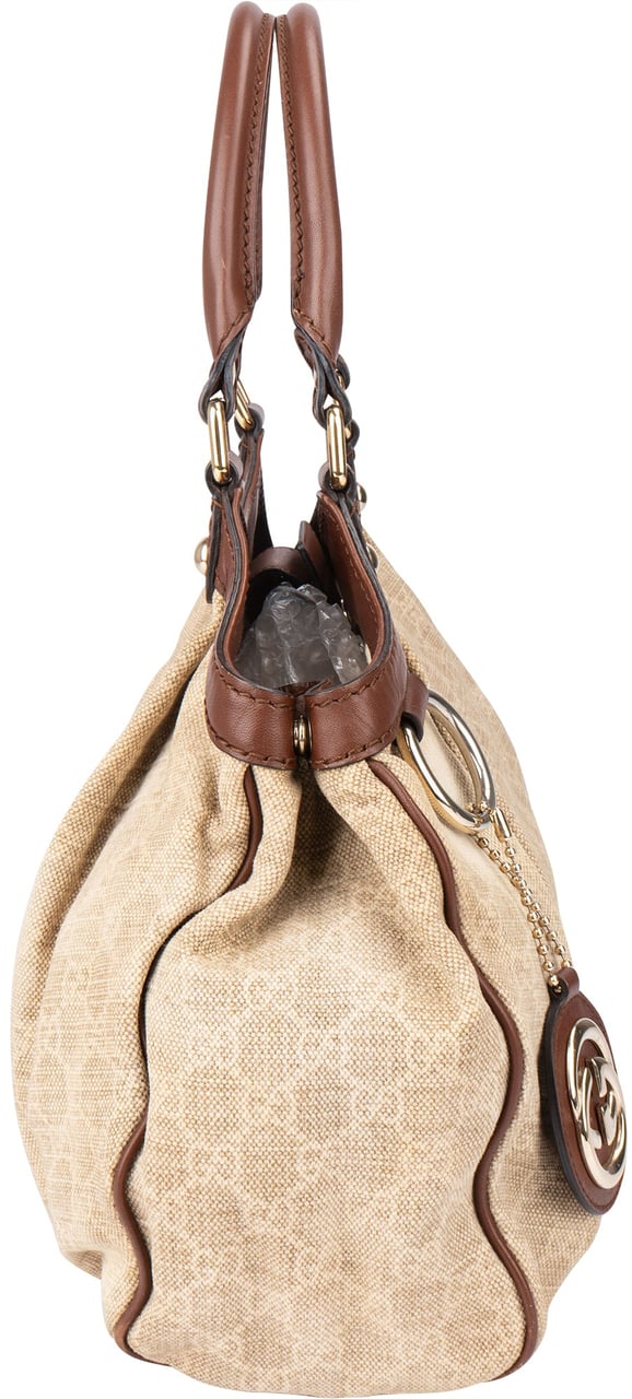 Gucci Gucci GG Monogram Sukey Handbag Beige