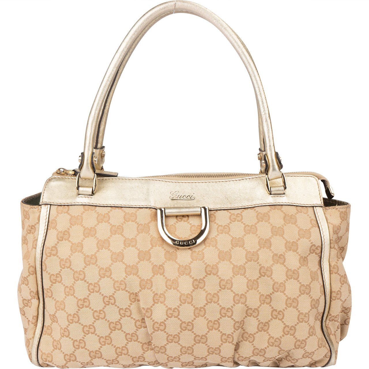 Gucci Gucci GG Monogram Abbey Handbag Bruin