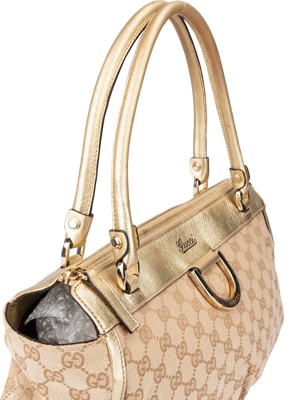 Gucci Gucci GG Monogram Abbey Handbag Beige