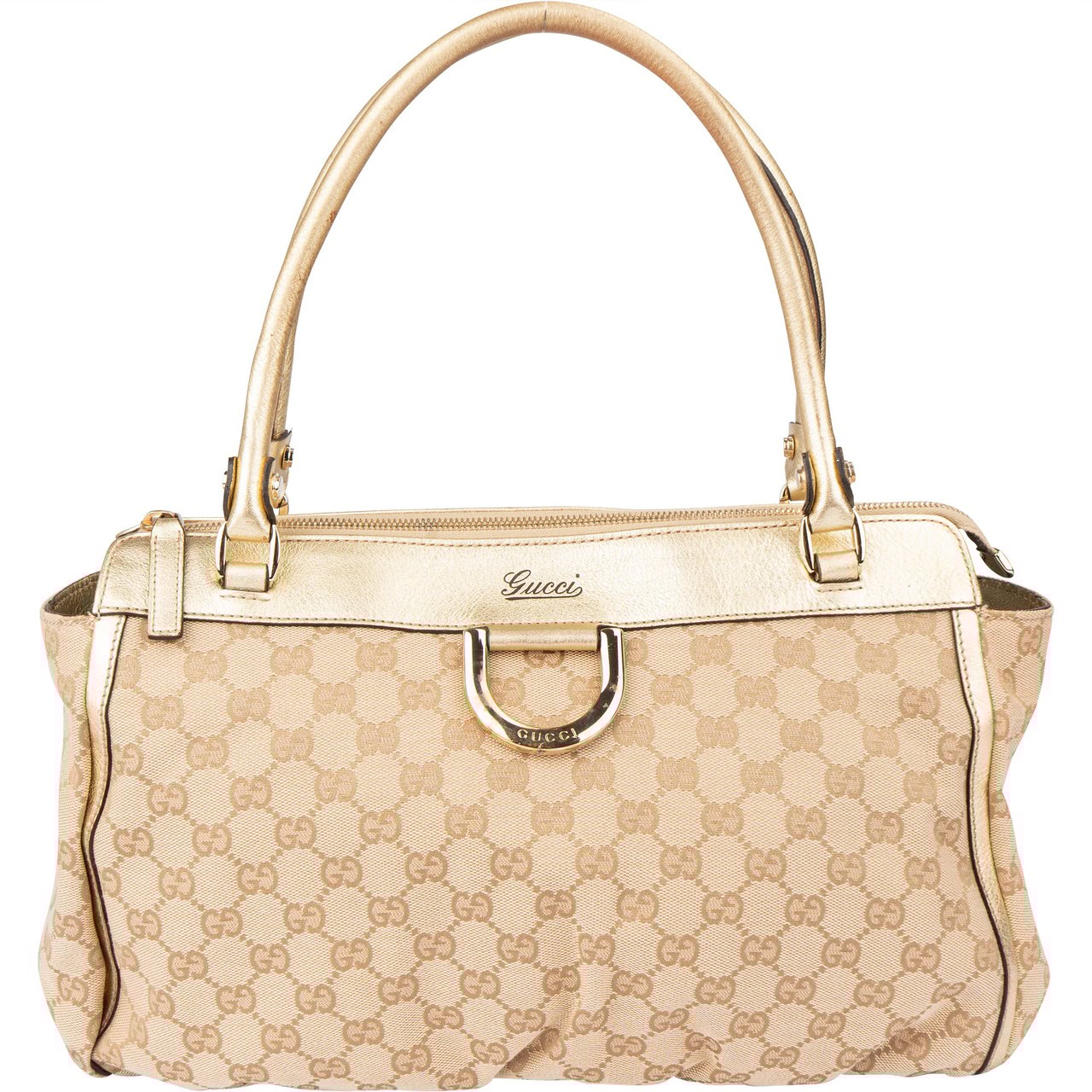 Gucci Gucci GG Monogram Abbey Handbag Beige