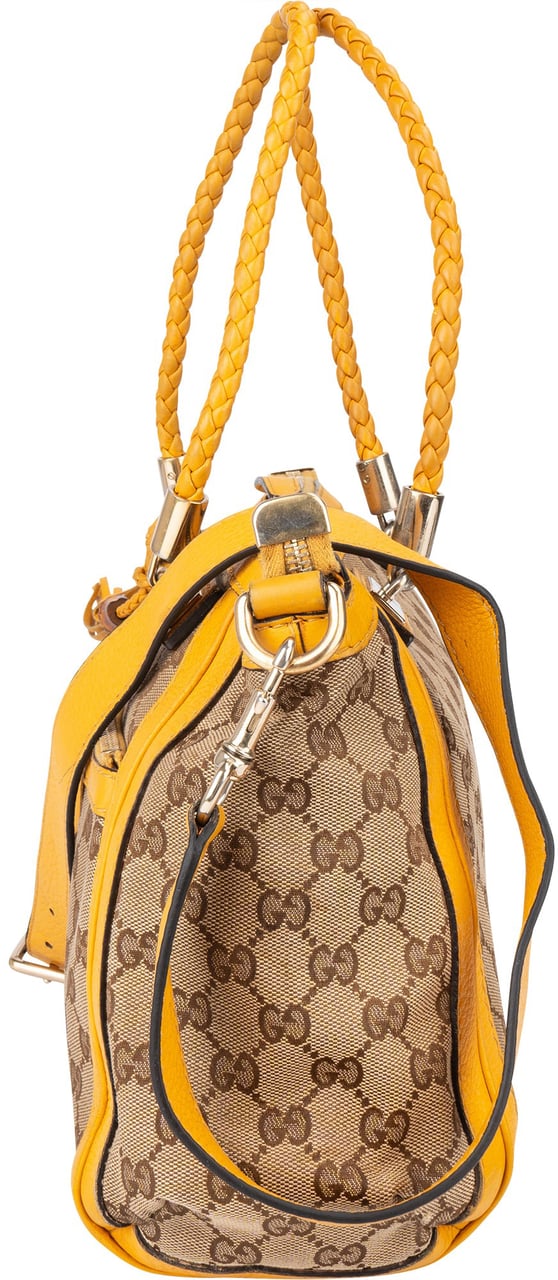 Gucci Gucci GG Monogram Bamboo Handbag Bruin
