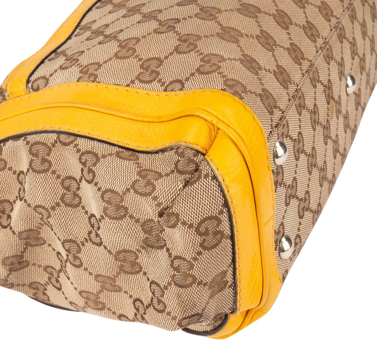 Gucci GG Monogram Bamboo Handbag Bruin
