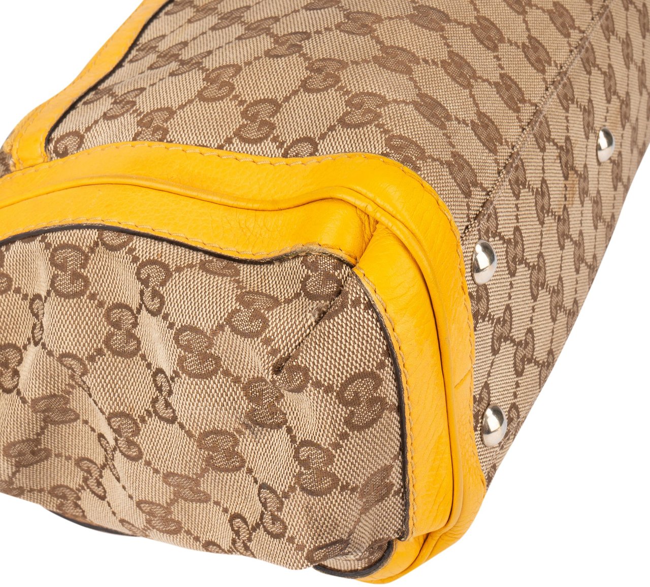 Gucci Gucci GG Monogram Bamboo Handbag Bruin