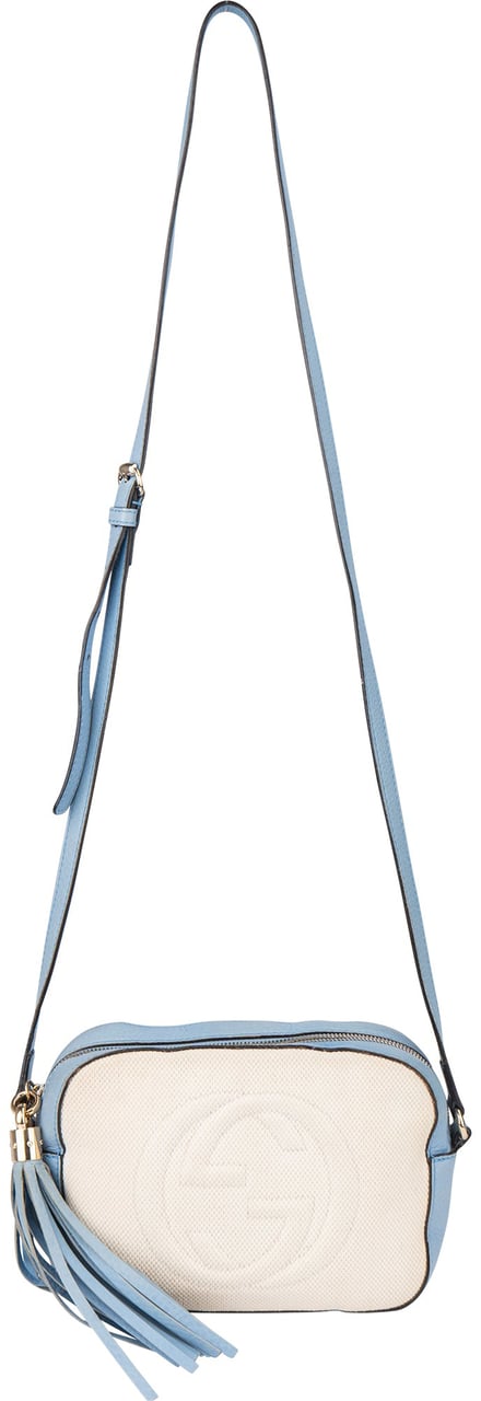 Gucci Gucci Bicolor GG Soho Crossbody Bag Blauw