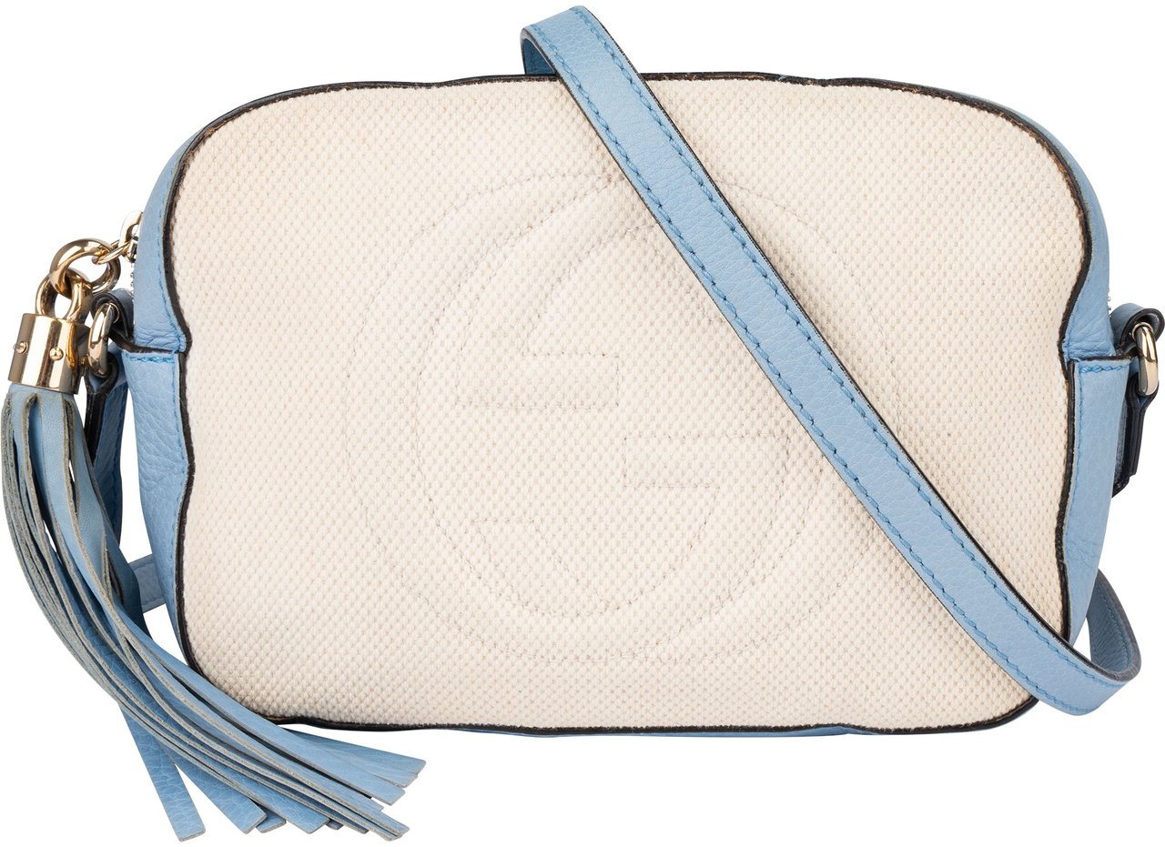Gucci Gucci Bicolor GG Soho Crossbody Bag Blauw