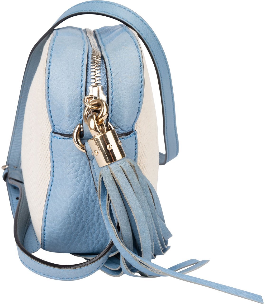 Gucci Gucci Bicolor GG Soho Crossbody Bag Blauw