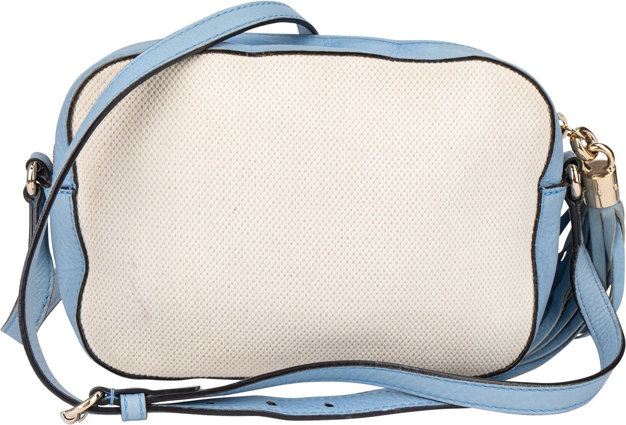 Gucci Gucci Bicolor GG Soho Crossbody Bag Blauw