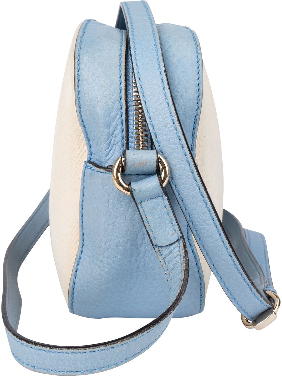 Gucci Gucci Bicolor GG Soho Crossbody Bag Blauw