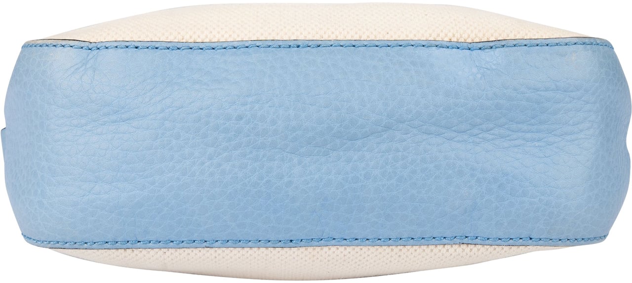 Gucci Gucci Bicolor GG Soho Crossbody Bag Blauw