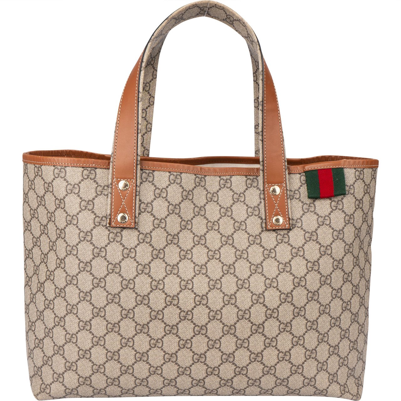 Gucci Gucci GG Canvas Monogram Handbag Bruin