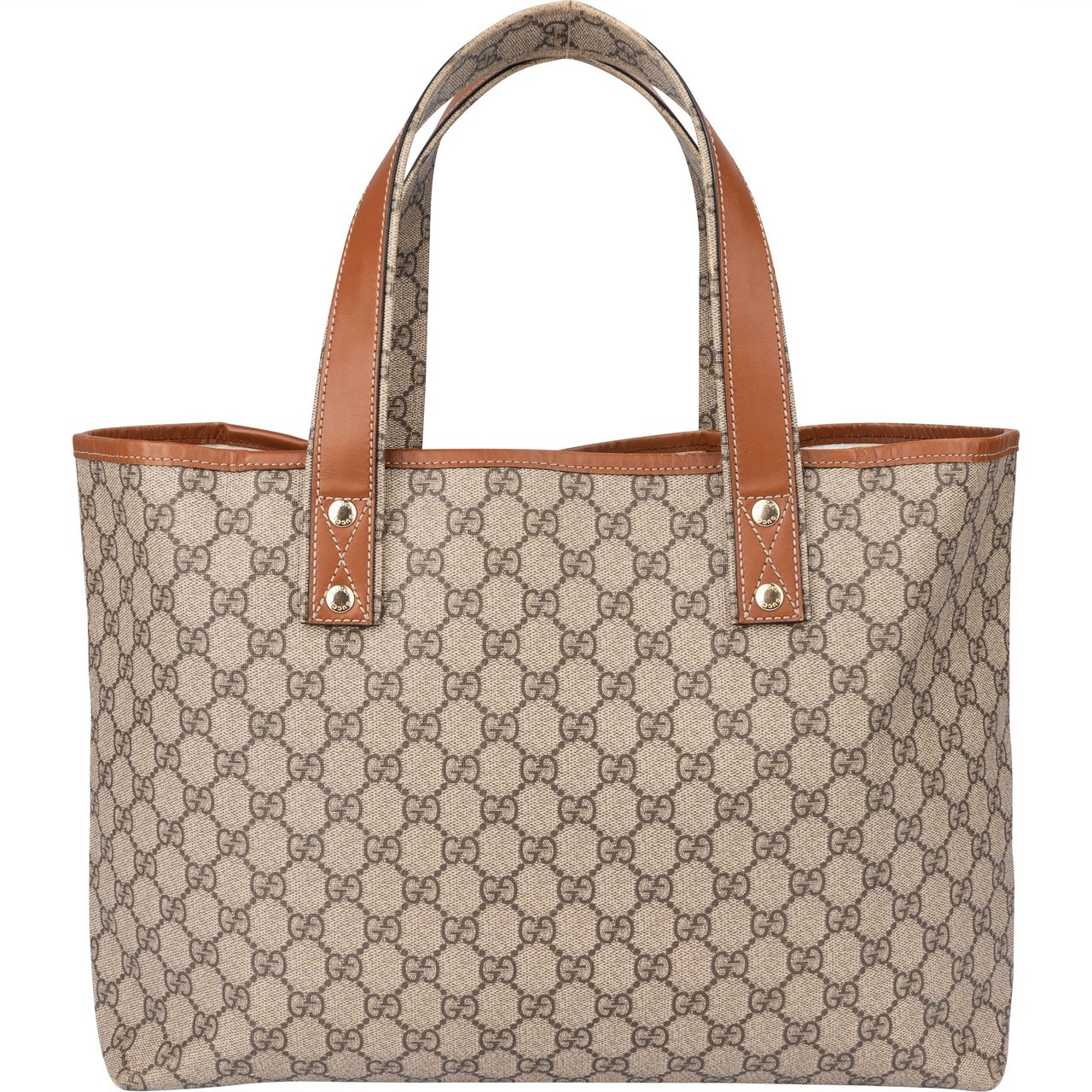 Gucci Gucci GG Canvas Monogram Handbag Bruin