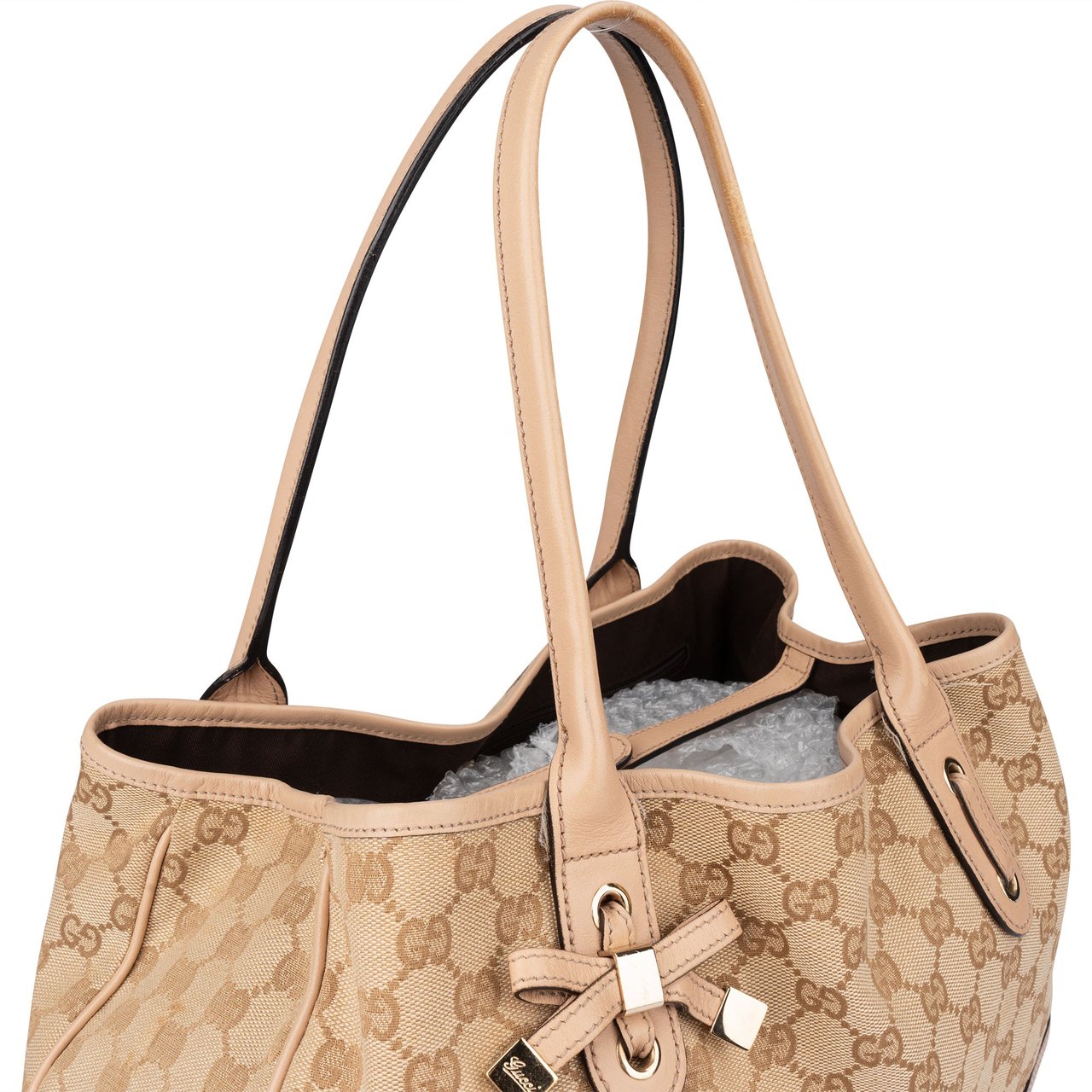 Gucci Gucci GG Monogram Princy Handbag Beige