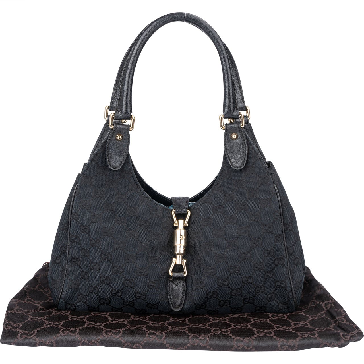 Gucci Gucci GG Monogram Jackie Handbag Zwart