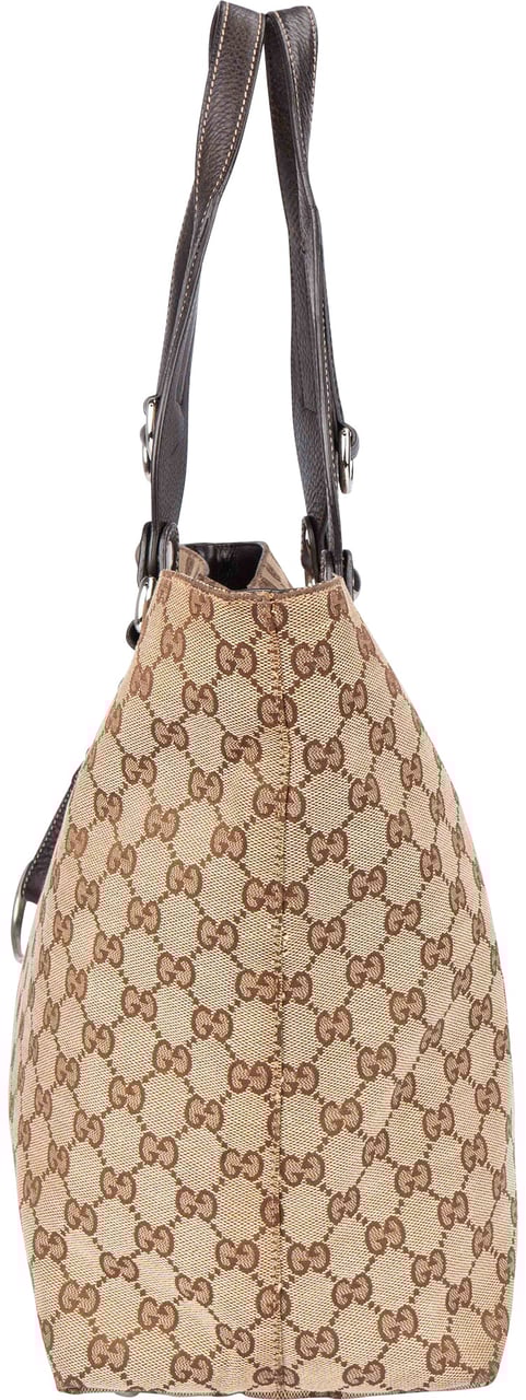 Gucci Gucci GG Monogram Horsebit Handbag Bruin