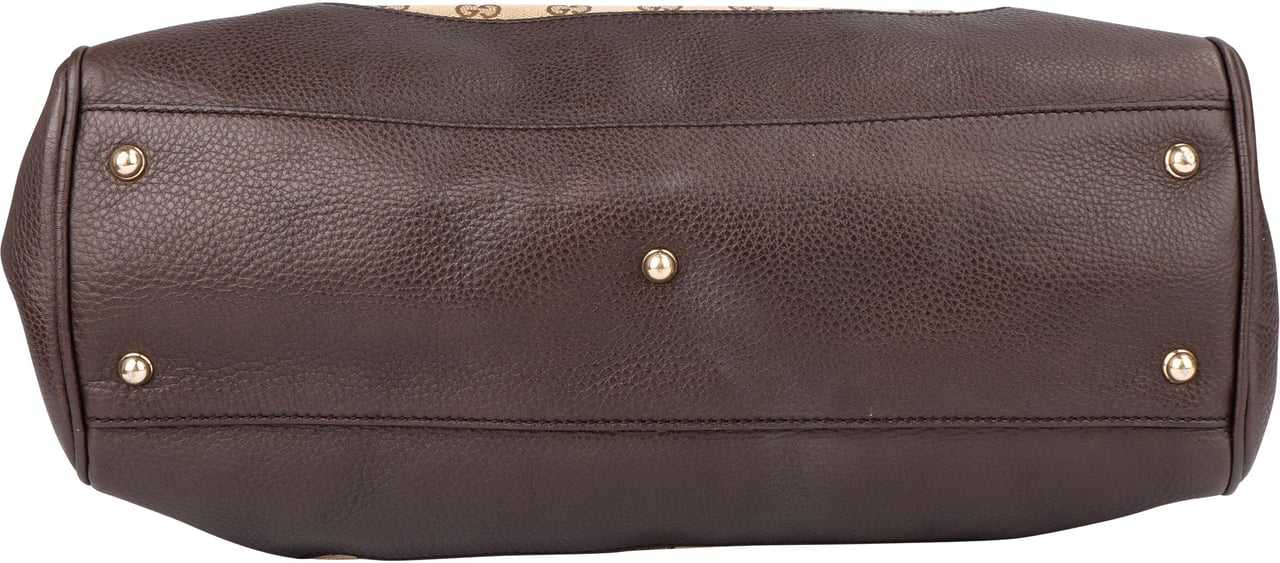 Gucci Gucci GG Monogram Bamboo Handbag Bruin