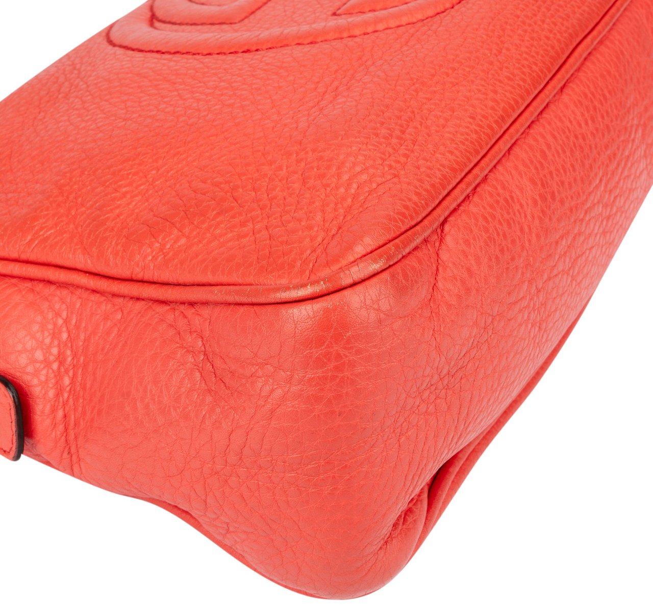Gucci Leather GG Soho Shoulder Bag Rood