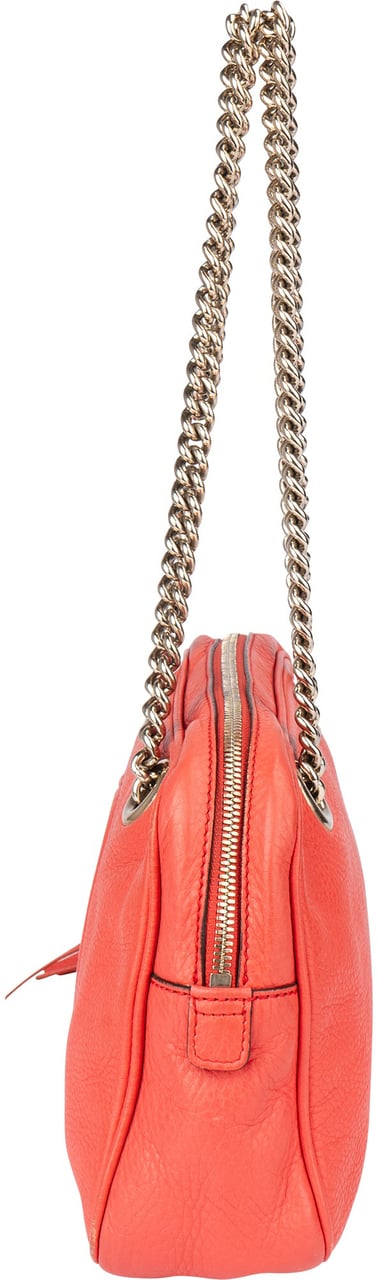 Gucci Leather GG Soho Shoulder Bag Rood