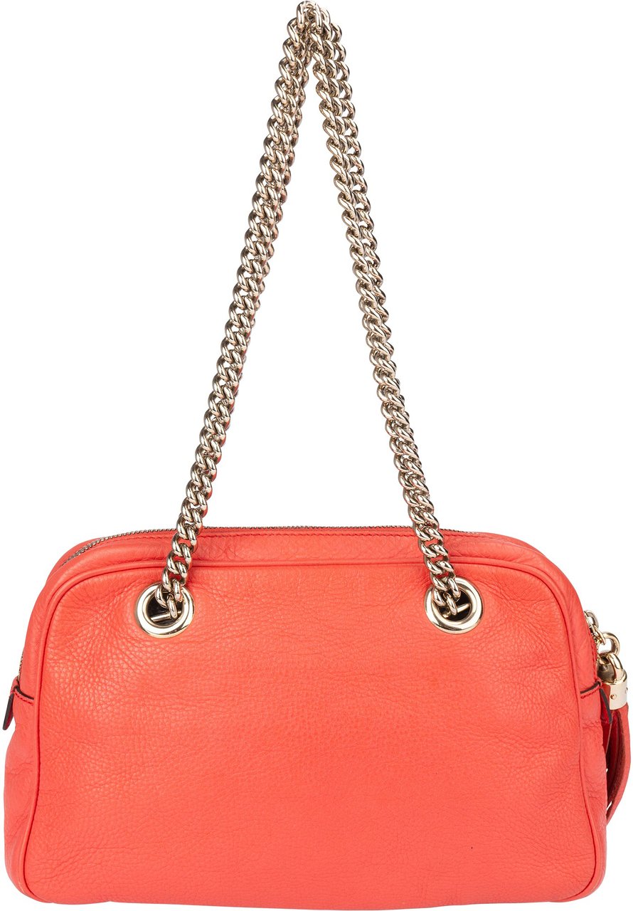 Gucci Leather GG Soho Shoulder Bag Rood
