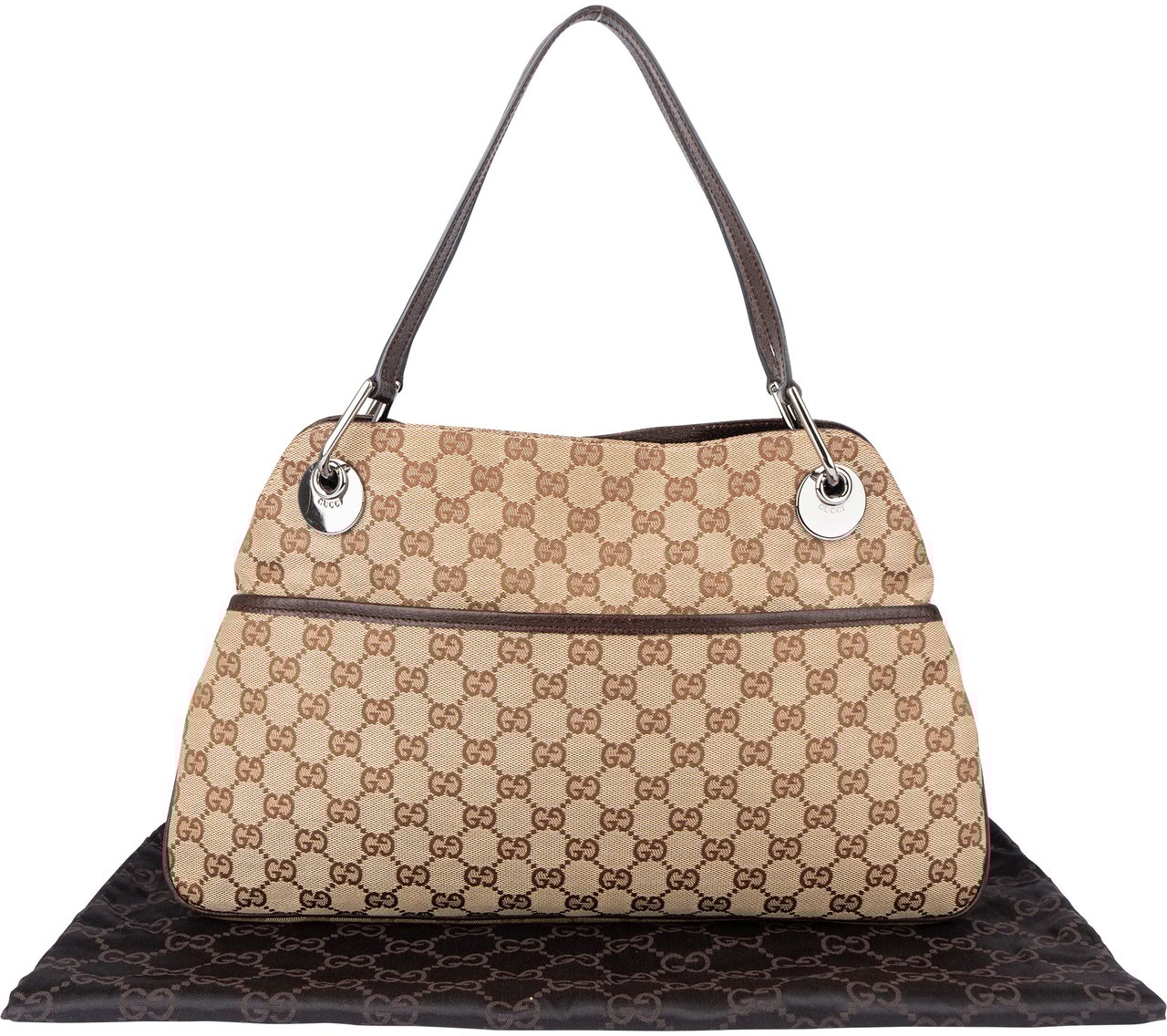Gucci Gucci GG Monogram Eclipse Handbag Bruin