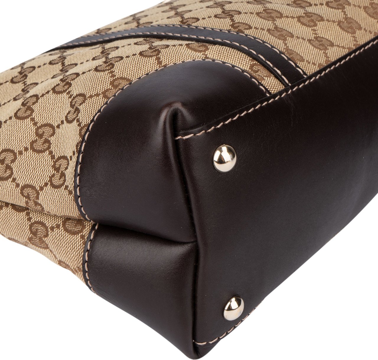 Gucci Gucci GG Monogram Twin Heart Handbag Bruin