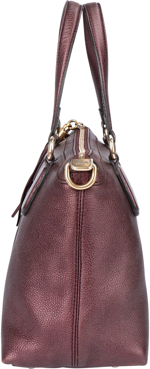 Gucci Gucci Metallic Leather GG Soho Handbag Rood