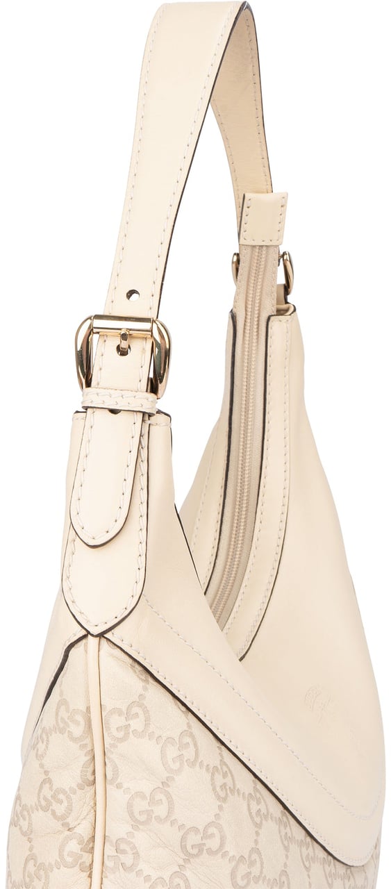 Gucci Gucci Leather GG Monogram Hobo Bag Wit