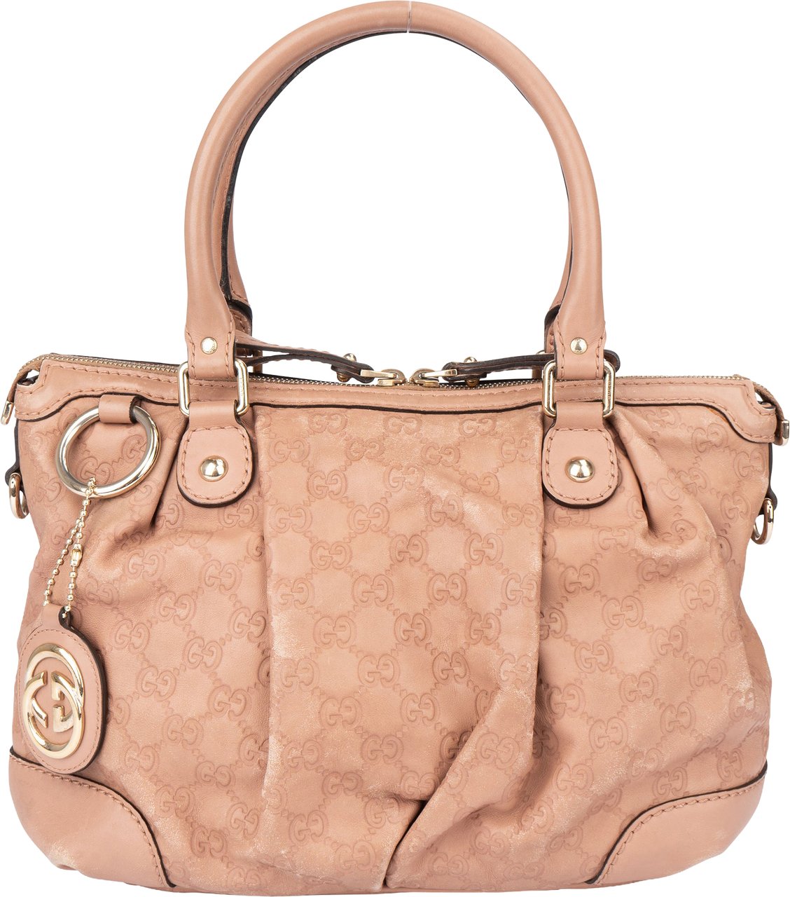 Gucci Leather GG Monogram Sukey Handbag Roze