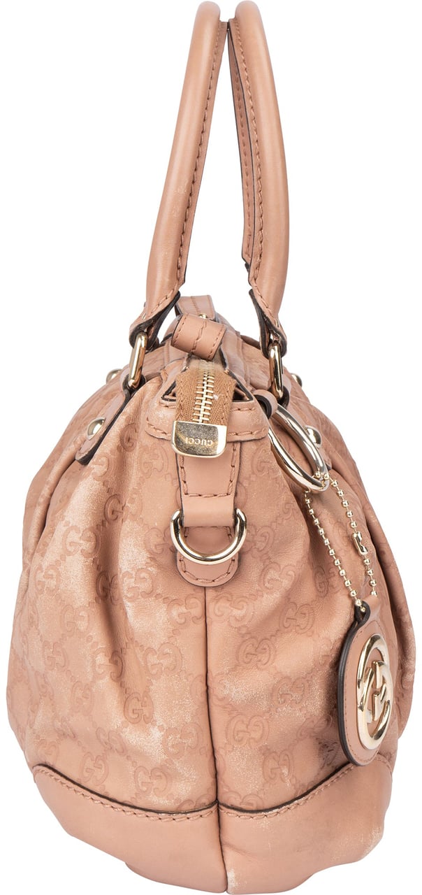 Gucci Leather GG Monogram Sukey Handbag Roze
