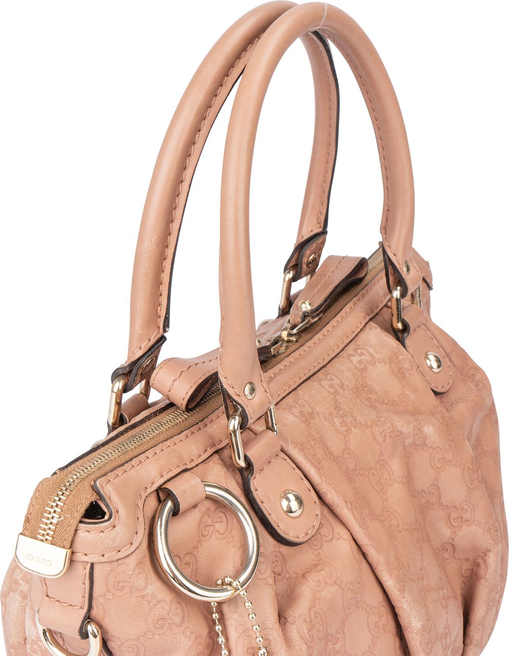 Gucci Leather GG Monogram Sukey Handbag Roze