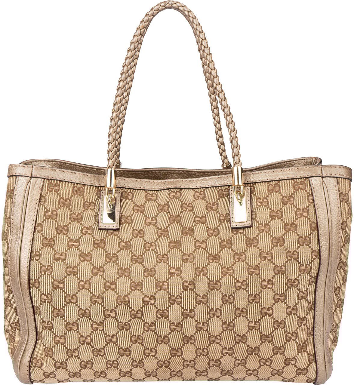 Gucci Gucci GG Monogram Bamboo Handbag Bruin