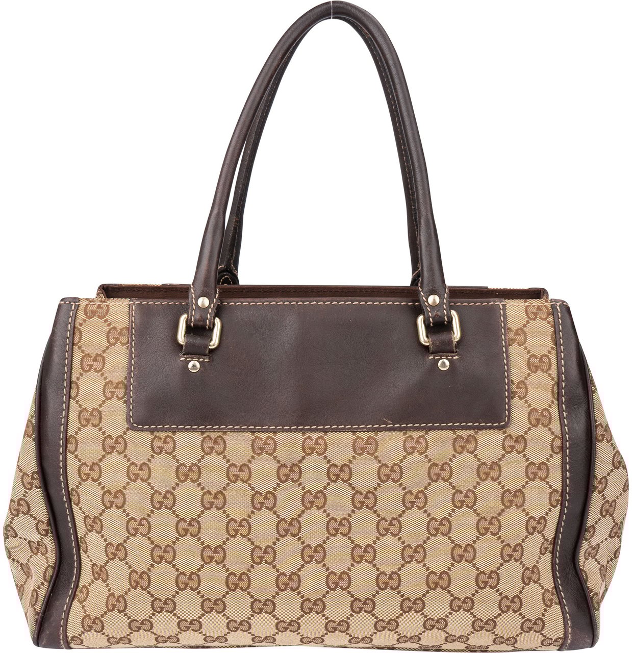 Gucci Gucci GG Monogram Flower Handbag Bruin