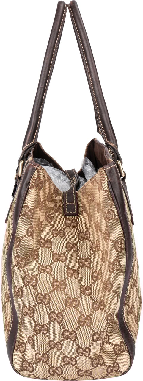 Gucci Gucci GG Monogram Flower Handbag Bruin