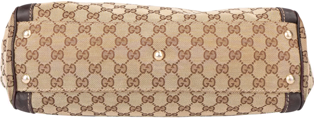 Gucci Gucci GG Monogram Flower Handbag Bruin