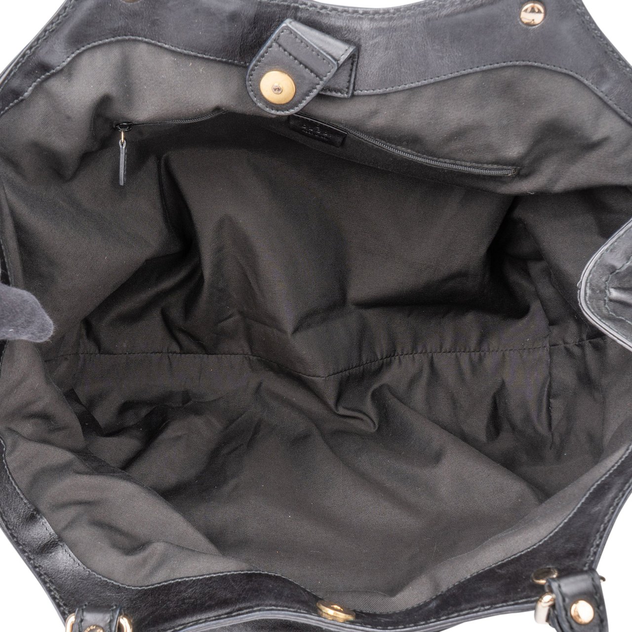 Gucci Gucci Black Leather Sukey Handbag Zwart