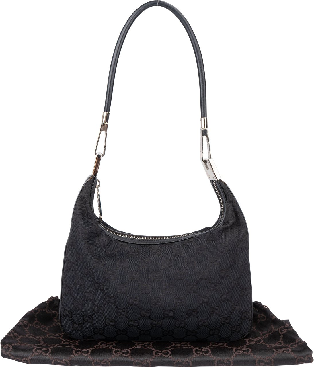 Gucci Gucci GG Monogram Shoulder Bag Zwart