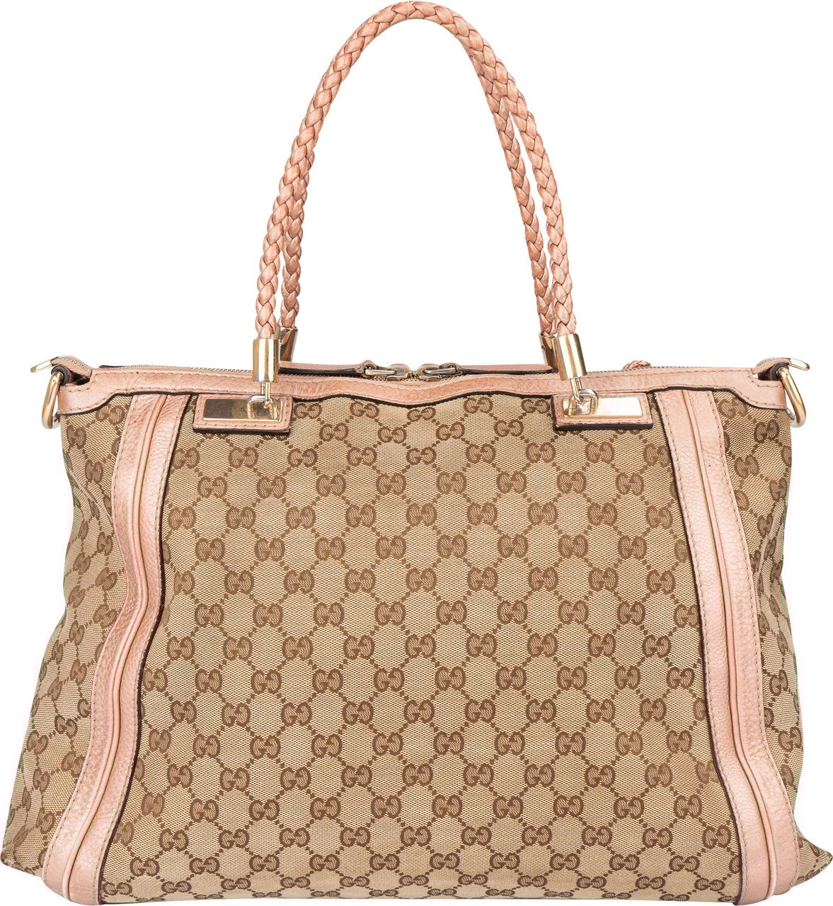 Gucci Gucci GG Monogram Bamboo Handbag Bruin