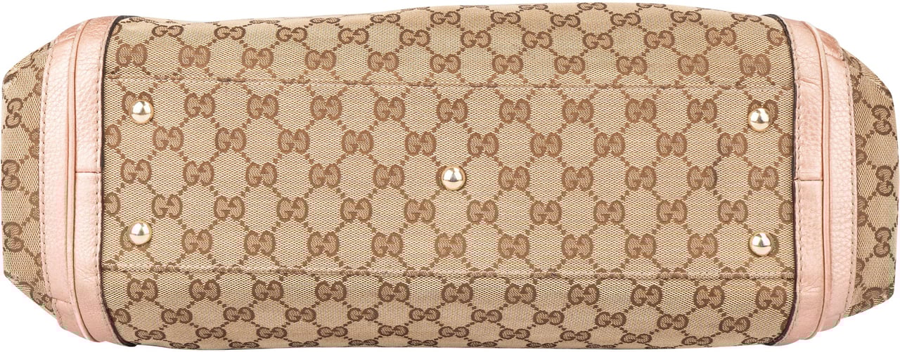Gucci Gucci GG Monogram Bamboo Handbag Bruin
