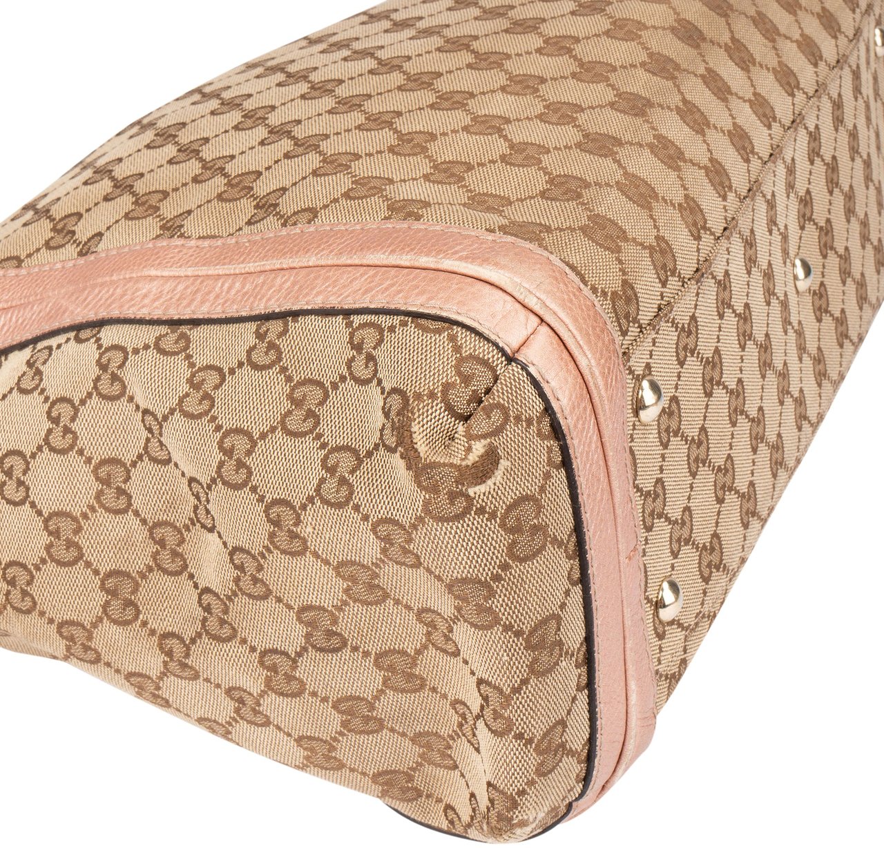 Gucci Gucci GG Monogram Bamboo Handbag Bruin