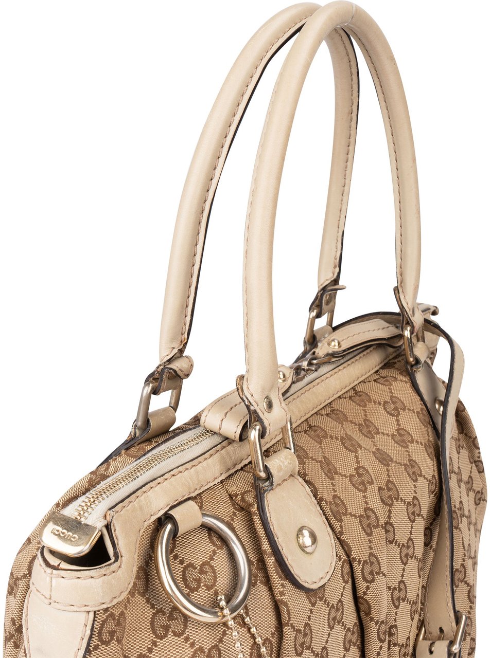 Gucci Gucci GG Monogram Sukey Handbag Bruin